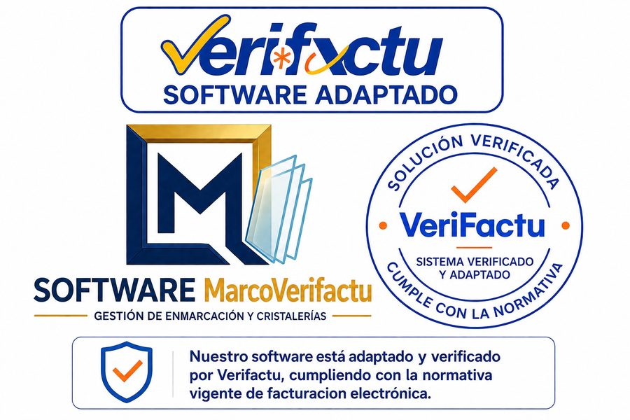 MarcoVerifactu - Software de facturación VeriFactu adaptado a la AEAT para cristalerías, enmarcación de cuadros y cerrajerías